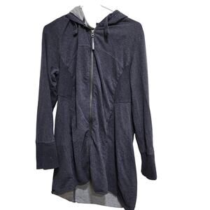 Mondetta Zip Hoodie Tunic XXL Gray Athleisure Longline